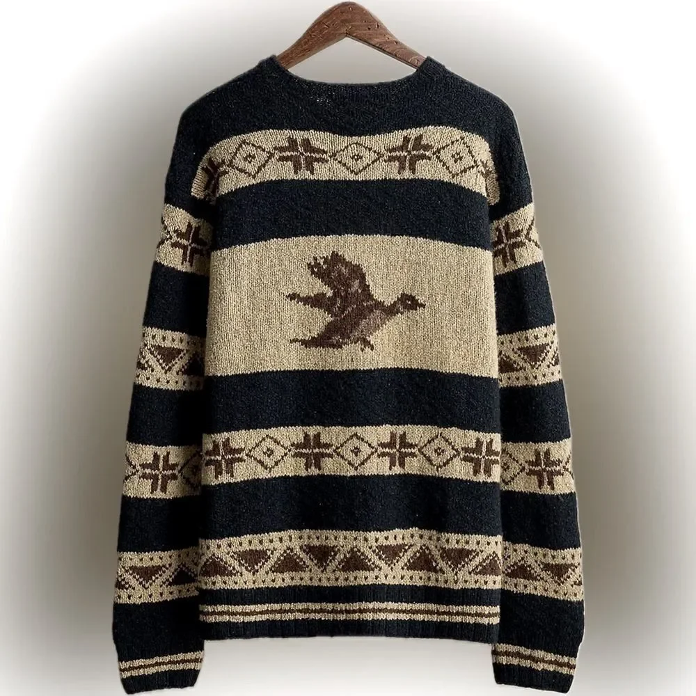 Polo Sport 1999 Vintage RL67  Hand-knit Mallard Duck Sweater